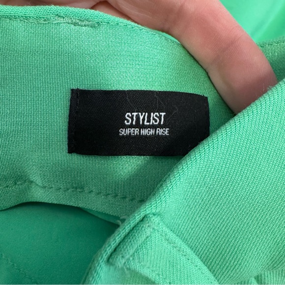 Express Stylist Super High Rise Green Pants - Picture 8 of 8